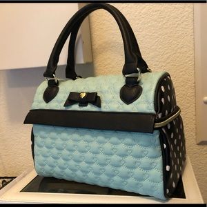 Betsey Johnson Insulated Lunch Tote, Mint & Black